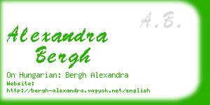 alexandra bergh business card